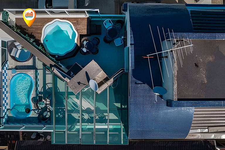 Cobertura Duplex com jacuzzi em 4 ilhas