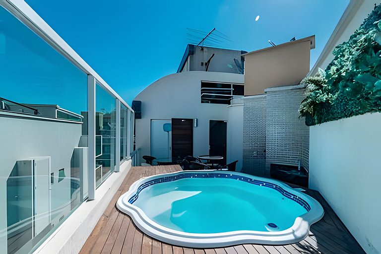 Cobertura Duplex com jacuzzi em 4 ilhas