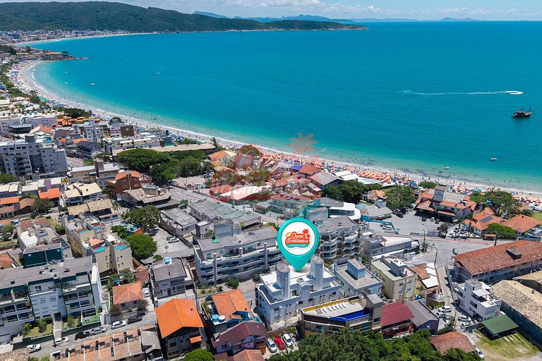 Apartamento a 2 minutos de caminhada da praia de Bombinhas