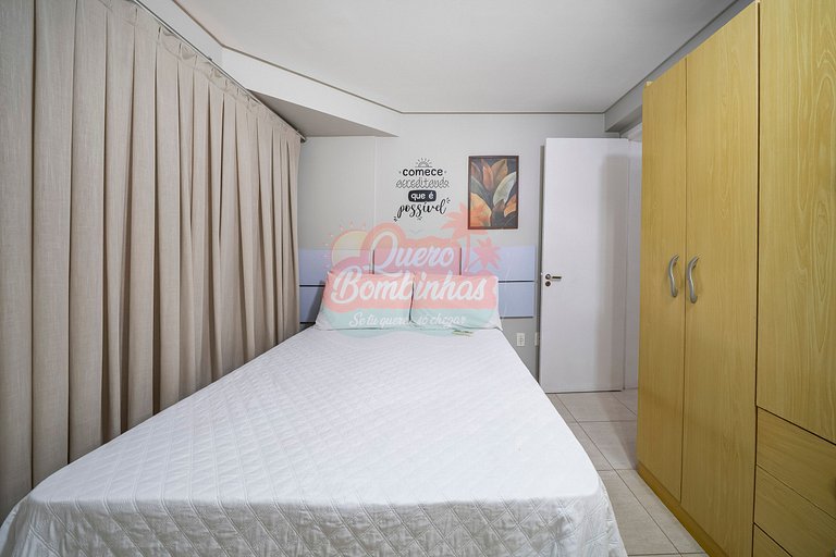 Apartamento a 2 minutos de caminhada da praia de Bombinhas