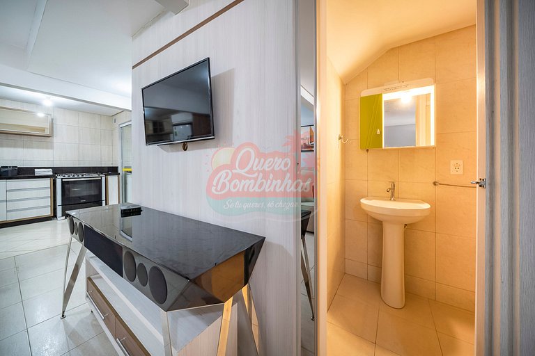 Apartamento a 2 minutos de caminhada da praia de Bombinhas