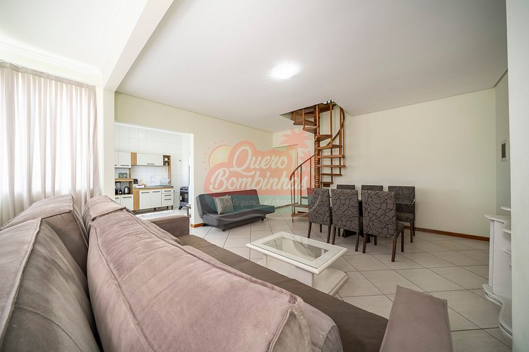 Apartamento 3 Quartos na Praia de Bombas: Apenas 3 Minutinho