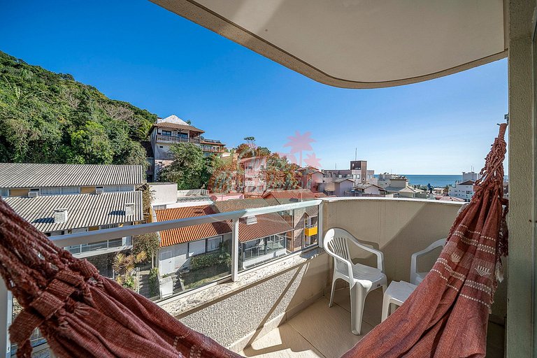 Apartamento 1 suíte na Praia de Bombinhas com vista mar