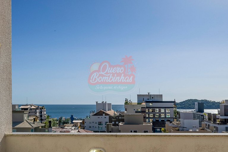 Apartamento 1 suíte na Praia de Bombinhas com vista mar
