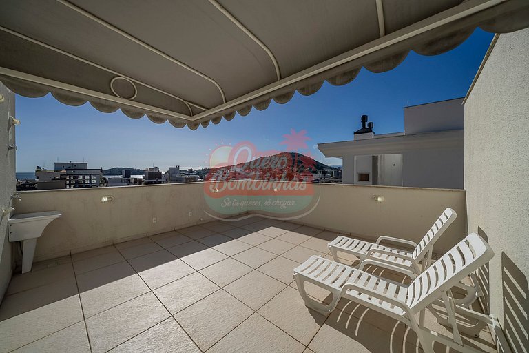 Apartamento 1 suíte na Praia de Bombinhas com vista mar